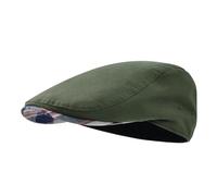 ITRHJTGP Gorro gavroche Gorra Plana for Hombre, de Lino, Estilo Vintage, Informal, Vendedor periódicos, Retro, Boina para Uso Diario(Green,58cm)