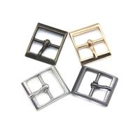 ITRHJTGP Hebillas Cinturon Hombre 20 piezas/lote 16 mm plata bronce oro cuadrado metal zapatos bolso cinturón hebillas decoración DIY accesorio costura(Silver701 20pcs)