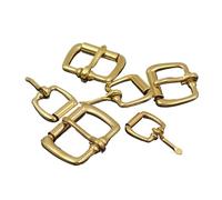 ITRHJTGP Hebillas Cinturon Hombre Hebilla de barra metal latón macizo con pasador rectangular, 10 unidades, for correa cinturón, bolso o artesanía cuero(Inner width 16mm)