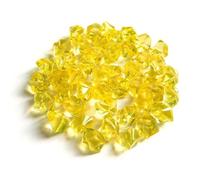 ITRHJTGP Hielo picado Artificial Piedra acrílica, Rocas de Hielo Falsas, Piedras Preciosas Cristal, Relleno jarrón, decoración DIY for pecera para Fotografía(Bright Yellow)