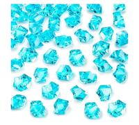 ITRHJTGP Hielo picado Artificial Rocas de Hielo acrílicas, Piedras Cristales Cubos Diamantes imitación for decoración del hogar para Fotografía(Bright Blue)