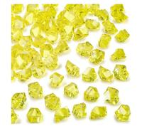ITRHJTGP Hielo picado Artificial Rocas de Hielo acrílicas, Piedras Cristales, Cubos Diamantes imitación, Diamante Transparente for Manualidades para Fotografía(Bright Yellow)