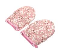 ITRHJTGP Manoplas Horno 2 Guantes for Hornear Pasteles, Guantes for Chimenea, de algodón, Resistentes al Calor, for Horno(Pink)