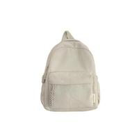ITRHJTGP Mochila Mujer Mochila de pana elegante for mujer, bolso escolar gran capacidad, cremallera, mochila informal minimalista for el trabajo y la universidad(Light Grey)