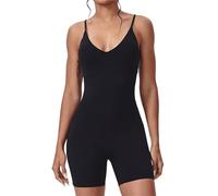 ITRHJTGP Mono De Una Pieza para Mujer Yoga Jumpsuits Women Hollow out Beauty Back Fitness Rompers Gym Workout Clothing For Female(Black,XL)