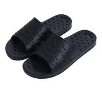 ITRHJTGP Pantuflas de ducha para mujer Sandalias de playa ligeras, antideslizantes, secado rápido y suela con orificios drenaje Para doméstico(Black,39-40)