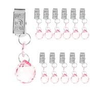 ITRHJTGP Pesas para manteles 12 Clips de Metal for Mantel. Pesos Colgantes | Cubierta de mesa de jardín for pícnic al aire libre, soportes de tela decorativa de cristal