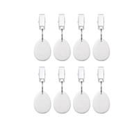 ITRHJTGP Pesas para manteles Pesos de Mantel | Piedras colgantes en forma de lágrima de mantel al aire libre con clips de metal(White,16 PCS)
