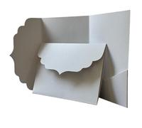 ITRHJTGP tarjeta de felicitación de boda Sobre de papel for boda con diseño tarjeta bolsillo en blanco, invitación DIY(White)