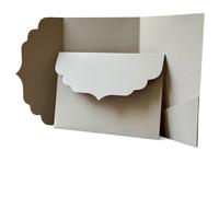 ITRHJTGP tarjeta de felicitación de boda Sobre de papel for boda con diseño tarjeta bolsillo en blanco, invitación DIY(Beige)