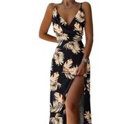 ITRHJTGP Vestido Lencero con Efecto Degradado Vestidos Largos Sexis Elegantes for Mujer, Estampado a la Moda, Degradado, Liso(Clear,XL)