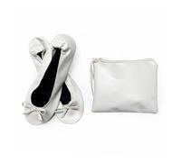 ITRHJTGP Zapatos De Baile Zapatos de Ballet Plegables After Patry, Planos portátiles Viaje, for Baile graduación, for Novias, Bodas y Fiestas para Niños Adultos(White,41-42)