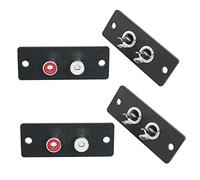 ITROLLE 4 unidades RCA Terminal Panel de pared Placa de entrada Phono Chassis Socket AV Audio Connector RCA Terminal Wall Panel Plate Entrada Phono Chassis Socket AV Audio Connector