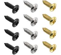 ITROLLE - Tornillo para golpeador de guitarra, bajo, 150 unidades, negro, dorado y plateado, tornillos de montaje para placa de arañazos para tornillos de guitarra Strat Tele