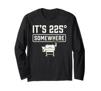 It's 225 Somewhere Funny BBQ Smoker Grill Quote Manga Larga