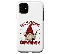 Its 5 O Clock Somewhere Funny Drunk GNOME with Wine Bottle Carcasa para iPhone 11