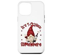 Its 5 O Clock Somewhere Funny Drunk GNOME with Wine Bottle Carcasa para iPhone 12 Pro MAX
