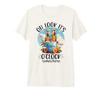 It's 5 Oclock Somewhere Drinking Parrot Coffee O Clock Time Camiseta Premium