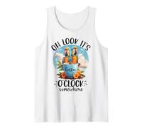 It's 5 O'Clock Somewhere Drinking Parrot Coffee O Clock Time Camiseta sin Mangas