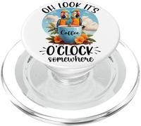 It's 5 O'Clock Somewhere Drinking Parrot Coffee O Clock Time PopSockets PopGrip para MagSafe
