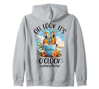 It's 5 O'Clock Somewhere Drinking Parrot Coffee O Clock Time Sudadera con Capucha