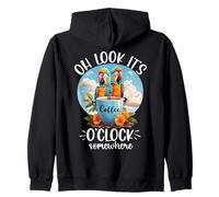 It's 5 OClock Somewhere Drinking Parrot Coffee O Clock Time Sudadera con Capucha