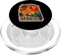 It's 5 O'Clock Somewhere Funny - Loro exótico Vintage para Mujer PopSockets PopGrip para MagSafe