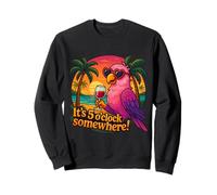 It's 5 O'Clock Somewhere Funny - Vino de Loro Vintage para Mujer Sudadera