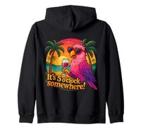 It's 5 O'Clock Somewhere Funny - Vino de Loro Vintage para Mujer Sudadera con Capucha
