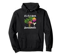 It's 5 O'Clock Somewhere. Tropical Flamingo Margarita Sudadera con Capucha