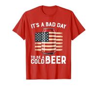 It's A Bad Day To Be A Beer 4th Of July American Flag Can Camiseta