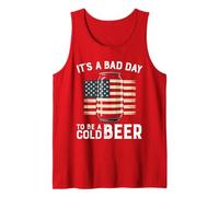 It's A Bad Day To Be A Beer 4th Of July American Flag Can Camiseta sin Mangas