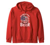 Its A Bad Day To Be A Beer 4th Of July Funny Beer Flag Retro Sudadera con Capucha