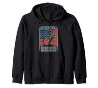 Its A Bad Day To Be A Beer 4th Of July Funny Beer Flag Retro Sudadera con Capucha