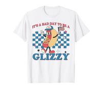 It's A Bad Day To Be A Glizzy Funny 4th Of July Hot Dog Camiseta