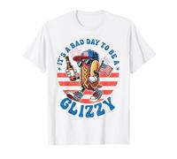 It's A Bad Day To Be A Glizzy Funny 4th Of July Hot Dog Camiseta