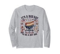 It's A Bad Day To Be A Hot Dog 4 de Julio Funny Hot Dog Manga Larga
