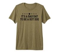 It's a Bad Day to Be a Hot Dog Baseball Funny Hotdog Sports Camiseta Premium