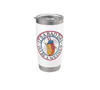 It's a Bad Day To Be A Weiner Funny Rojo, Blanco y Azul Vaso térmico de acero inoxidable de doble pared