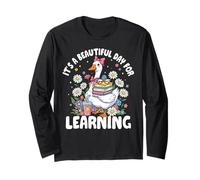It's a Beautiful Day For Learning Teacher Back to School Manga Larga