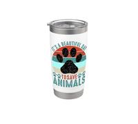 Its A Beautiful Day To Save Animals Rescate de Animales Vaso térmico de acero inoxidable de doble pared