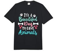 It's A Beautiful Day To Save Animals Veterinaria Vegano Comfort Colors Adult Heavyweight T-Shirt