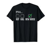 It's A Boy Girl New House Camiseta gráfica económica, Hombre, Negro, L