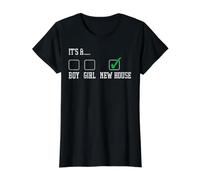 It's A Boy Girl New House Camiseta gráfica económica, Mujer, Negro, XL