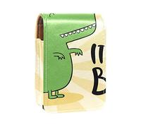 It's a Boy Lovely Dinosaur-01 - Estuche portátil para lápiz labial, mini caja de almacenamiento de lápiz labial, estuche organizador de lápiz labial con espejo para mujer, Varios colores, 9.5x2x7 cm/3.7x0.8x2.7 in