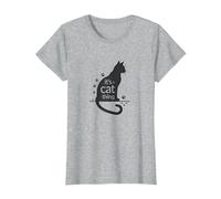 It's A Cat Thing - Arte de Silueta de Amante felino Camiseta, Mujer, Gris Jaspeado, XXL