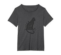 It's A Cat Thing - Arte de Silueta de Amante felino Camiseta, Mujer Tallas Grandes, Jaspeado Oscuro, 6XL Grande