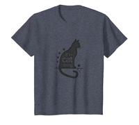It's A Cat Thing - Arte de Silueta de Amante felino Camiseta, Niños, Azul Jaspeado, 8 años