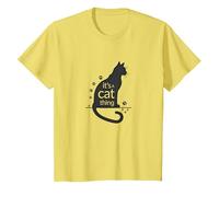 It's A Cat Thing - Arte de Silueta de Amante felino Camiseta, Niños, Limón, 2 años