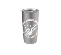 It's A Checkered Race Flag Kinda Day Sports Racing vibes Vaso térmico de acero inoxidable de doble pared